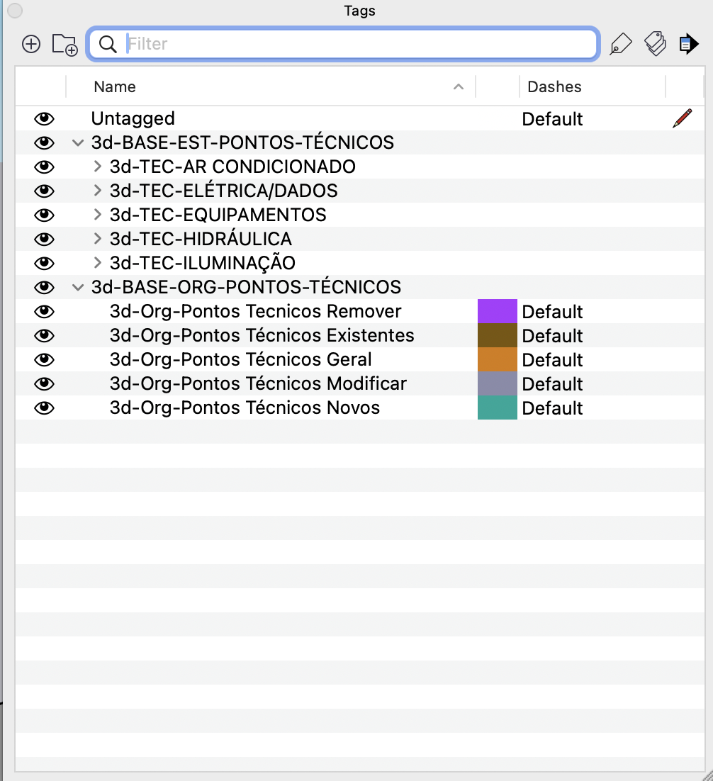 Etiquetas do GPSketch